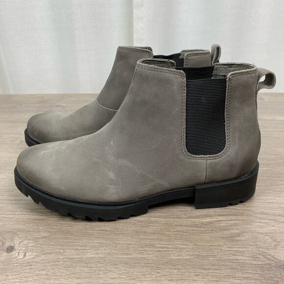 Sorel Gray Emelie II Waterproof Chelsea Boot Sz.9 NWOB - Picture 8 of 14
